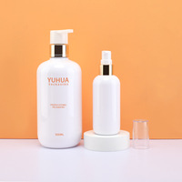 Flacon de lotion en PET blanc multi-tailles avec pompe dorée 120 250 300 500 ml pour salon et maison, pour lotion, shampoing et savon liquide pour les mains