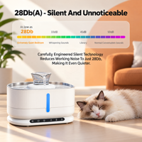 Fontaine à eau automatique rechargeable pour animaux de compagnie en acier inoxydable ABS304, conception sans fil avec séparation eau-électricité, pour chiens et chats, 1200 ml