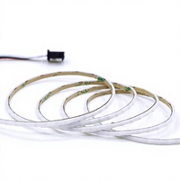 Bande LED COB ultra-étroite 27 mm, couleur magique, 5V, IP20, en silicone, à contrôle unique, effet cascade défilante, souple, pour décoration