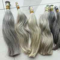 Cheveux naturels gris argenté sel et poivre en gros pour salons de beauté et fournisseurs de produits capillaires – Cheveux humains de qualité supérieure en vrac