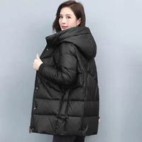 Manteau long décontracté et polyvalent à capuche pour femme, nouvelle collection hiver, style élégant et tendance, vente en gros pour boutiques