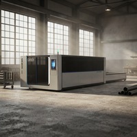 Nouvelle machine de découpe laser à fibre haute vitesse 6000W/3000W interchangeable, commande CNC pour tôles d'acier inoxydable