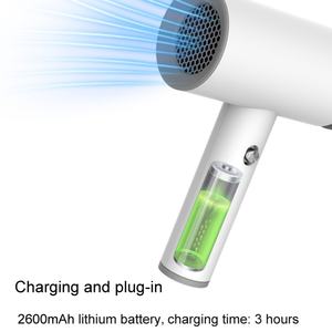 Secador de Pelo Profesional Recargable AC/DC para Salón, Nuevo, con Batería OEM, Blanco, Iónico, con Concentrador, Ideal para Viajes - Product Image 4