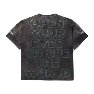 T-shirt Oversize Boxy Streetwear Personnalisé Homme Coton Lourd 300 GSM Impression DTG Graphique Délavé à l'Acide Style <span class=keywords><strong>Manga</strong></span> Vintage - Product Image 2