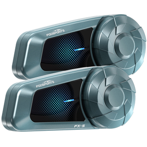 Fodsports FX-S 1000M 2 pengendara, 2 buah helm sepeda motor tahan air Bluetooth Headset interkom helm sepeda motor - Product Image 1