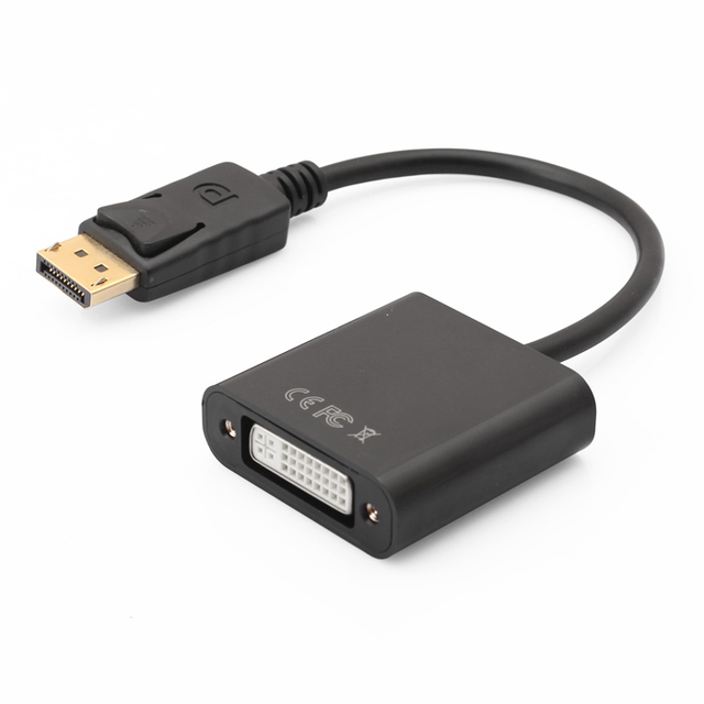 D2762 DP to DVI Adapter, Gold Plated  to DVI Male to Female Converter