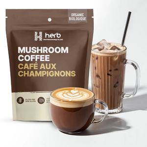 Café instantané aux champignons en marque blanche OEM/ODM, goût doux, avec soutien immunitaire et clarté mentale, emballé en sachet - Product Image 2