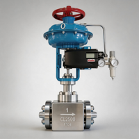 Vanne de régulation intelligente pneumatique avec positionneur modulateur et joint en PTFE pour GPL haute pression, azote, globe en acier inoxydable