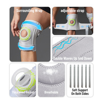 Sangle de soutien du genou robuste, respirante et légère - Compression enveloppante et soutien de rebond pour la protection et la stabilité des articulations