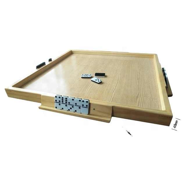 Hot sale wooden dominoes table top no leg table manufacture custom