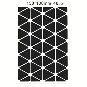 Autocollants réfléchissants triangulaires noirs haute intensité, bandes de protection anti-rayures pour casque de vélo, avertissements de sécurité nocturne - Product Image 4