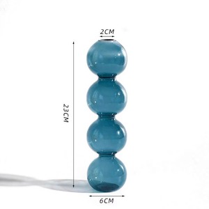 Parametri del prodotto: Nome: Vaso in vetro a bolle Colore: Come da immagine Materiale: Vetro Confezione include: 1 pz X Vaso in vetro a bolle Nota - Product Image 4