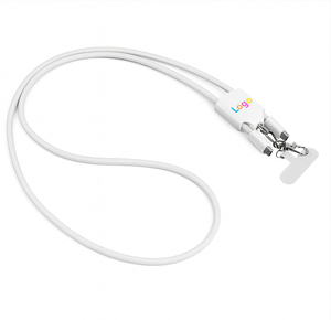 Bb23-2Heavy Duty 60w Fast Charging Lanyard Braided Adjustable Neck Strap Cable 4-in-1 Cord for Bank Financial Promotional Gift