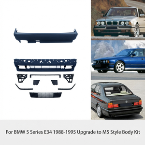 Kit de Conversión de Parachoques Delantero y Trasero Estilo MT <span class=keywords><strong>M5</strong></span> para <span class=keywords><strong>BMW</strong></span> Serie 5 <span class=keywords><strong>E34</strong></span> 1988-1995 - Product Image 1