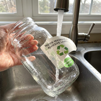 Étiquettes hydrosolubles de haute qualité, autocollantes, lavables, sans résidus, pour bouteilles et bocaux en verre