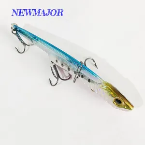 NEWMAJOR15g 25g 35g VIB LureFishing Cuchara Pesca de agua dulce Señuelo duro Rebanada Jig Cebo Cuchara Aparejos de pesca Metal Jigging