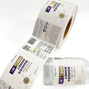 <strong>Custom</strong> Design Gold Foil Stamping Texture Paper Sticker <strong>Roll</strong> <strong>Food</strong> Package Adhesive Rectangle <strong>Label</strong> <strong>Printing</strong> Clear - Product Image 2