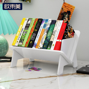 Étagère de bureau rectangulaire à 1 niveau, support de rangement de fichiers portable pour la maison, le bureau, organisateur minimaliste - Product Image 4