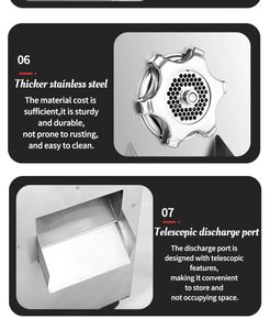 Máquina cortadora de carne picada KR Factory Special 220V para planta procesadora de verduras y frutas de cerdo y cordero - Product Image 5