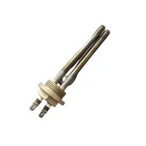 custom made L110mm 6.8mm Brass thread G 1 inch sheath incoloy tubular water heater heating element