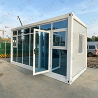 Unité de conteneur pliable FLKT, gain de place, déploiement rapide, conteneur d'expédition modulaire préfabriqué mobile