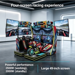 <span class=keywords><strong>Jeu</strong></span> d'arcade commercial 4K à double écran pour moto, simulateur de course interactif à monnayeur pour 2 joueurs avec base à mouvement dynamique - Product Image 4