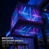 Écran LED extérieur en forme de cube, étanche, couleur pleine, multi-faces, écran publicitaire numérique pour les lieux de concerts, les centres commerciaux