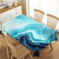 Nappe anti-éclaboussures intérieure/extérieure de la collection de table, rectangle, 60*84, couverture de table à rayures d'été pour décor de dîner de fête