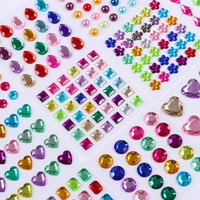 Kartu Putih Modern Minimalis Berbagai Gaya Tersedia Dekorasi Stiker Perekat Geometris Berlian Ukuran Besar Berkilau Mempesona