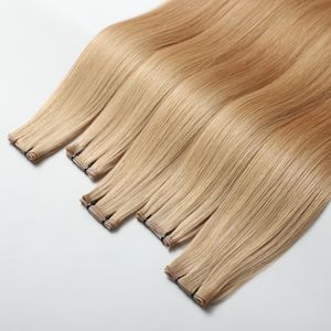 Фабричная двойная вытянута, натуральные необработанные бразильские прямые волосы Remy ручной работы для наращивания Geunis, 613 светлые 100% человеческие волосы - Product Image 5