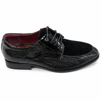 Chaussures habillées en cuir verni pour hommes, motif crocodile, à lacets, pour occasions formelles, mariages, fêtes, bureau, chaussures noires