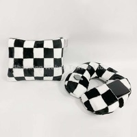 Ensemble de voyage 2-en-1 de qualité supérieure : Coussin gonflable et couverture avec logo aviation – Facile à transporter en avion