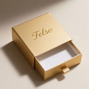 Boîtes rigides d'emballage de bijoux en carton UV mat de haute qualité, fabriquées à partir de matériaux recyclés, avec logo personnalisé pour collier, boucles d'oreilles, pendentif - Product Image 6