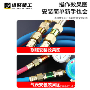 National Standard Liquefied Gas Flashback Valve Copper Plated Propane Acetylene Safety Valve for Welding Torches - Product Image 2