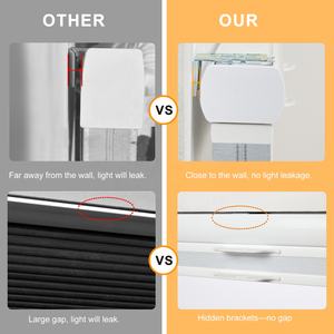 Stores cellulaires occultants sans fil volets obscurcissants en nid d'abeille stores plissés à cellule unique pour la maison et le bureau - Product Image 3