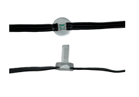 MINI EOV 100ct/50ct DC12V SK6812-RGBW IC Guirlande lumineuse à pixels adressables 12mm 3 broches 20AWG Câble noir 10cm IP67
