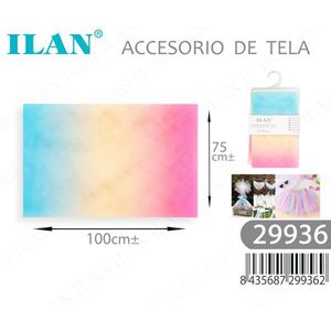 Tissu en dentelle multicolore ILAN, accessoire de décoration intérieure 100x75cm - Product Image 3