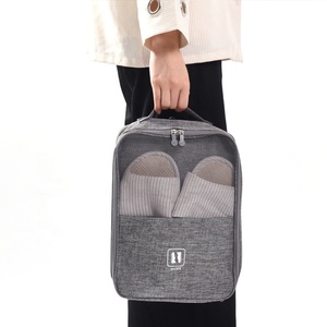 Respetuoso del medio ambiente de la zapatilla de deporte bolsa portátil impermeable a prueba de polvo de malla de ahorro de espacio de almacenamiento de titular de colgando organizador de zapatos - Product Image 5