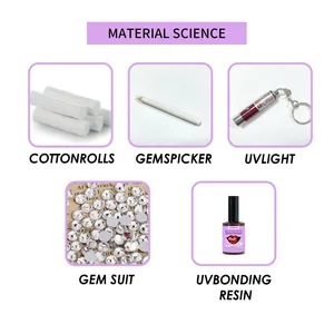 Kit de bijoux dentaires DIY multifonctionnel avec pierres précieuses transparentes et scintillantes - Product Image 6
