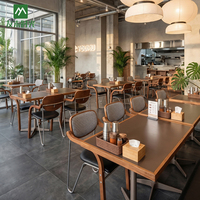 Meubles de restaurant commerciaux modernes, sièges en cuir et en bois, chaises et tables pour hôtels, cafés - durables et écologiques