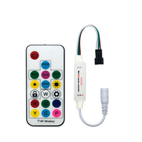 Controlador RGBIC Inalámbrico RF Mini de 5V-24V, 3 Circuitos, 2048 Píxeles, Alcance de 15m, para Tiras de Luces LED 2811/1903/16703/2812, Garantía de 3 Años