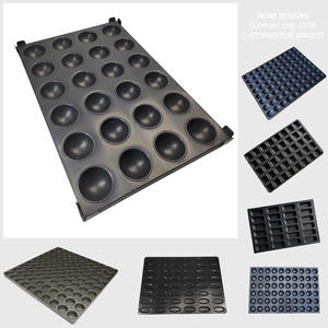 Plateau de cuisson commercial industriel pour boulangerie, 24 moules antiadhésifs, moule à dessert sphérique, moule à cupcakes semi-sphériques, moule à muffins - Product Image 5