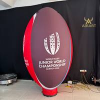 Ballon de rugby gonflable de 2,5 m de haut pour la course de football avec impression de logo