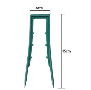 Piquets de jardin en plastique robustes en forme de U de 15 cm, attaches paysagères pour toile de paillage, <span class=keywords><strong>filet</strong></span> anti-insectes et clous de fixation au sol - Product Image 1