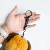 Peluche Panda Rouge en Véritable Fourrure de Lapin Rex - Charme Adorable pour Sac, Ornement de Sac à Dos et Porte-clés Cadeau