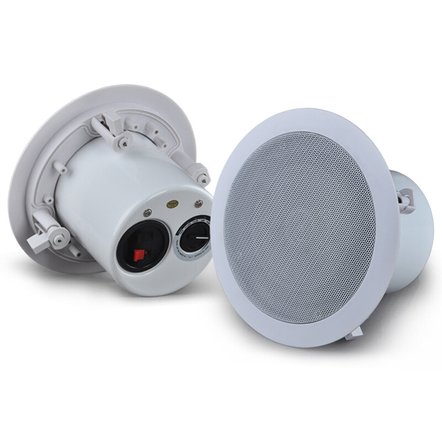 QQCHINAPA 8-Inch In-Ceiling Wall Speaker 20W 2-Way Bluetooth Background Music Speaker for Home
