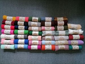 TXL256 Foulard pour femme, foulards ethniques, turbans décontractés printemps-été, châles voiles, 40 couleurs, coton lin, hijab musulman - Product Image 6