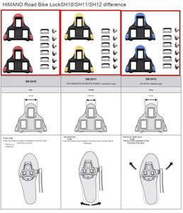 Calas para Pedales de Bicicleta de Carretera <span class=keywords><strong>SHIMANO</strong></span> SH11/<span class=keywords><strong>SH10</strong></span>/SH12, Bloqueo de Pedales Autoblocantes para Bicicleta de Carretera, Clips de Bloqueo - Product Image 3