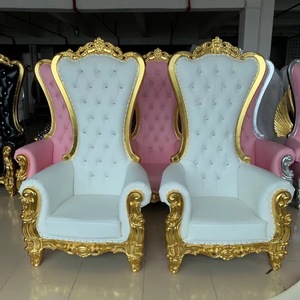Trône en résine de style européen de haute qualité pour événements festifs, mariages, chaises de marié et d'hôtel - Product Image 2
