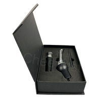 Boîte cadeau noire Cheerfast, bec verseur réutilisable pour liqueur, carafe à vin rouge, bouchon, ensemble distributeur de vin en plastique, aérateur, verseur
